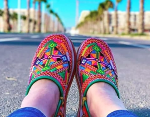 Moroccan Raffia Slippers, Raffia Shoes, Raffia <b>Flats</b>, - Product Image 1