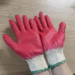 Gants enduits de caoutchouc vietnamien anti-coupure anti-dérapant sécurité travail Latex semi-revêtement coton réutilisable pour la protection des mains - Product Image 1