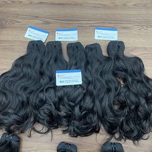 Cheveux ondulés vietnamiens crus non transformés vierges naturels droits paquets de cheveux ondulés naturels prix de gros - Product Image 5