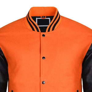 2025 veste universitaire bleu clair avec logo personnalisé pour hommes collège Baseball Letterman manches en cuir brodé produit OEM d'hiver - Product Image 5