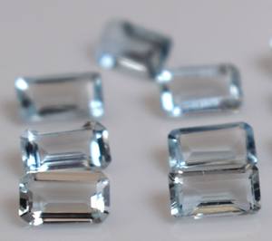 บุษราคัมสีฟ้าท้องฟ้าธรรมชาติขนาด3X5มม. ตัดเป็นรูปแปดเหลี่ยม-หลวมท้องฟ้าสีฟ้าบุษราคัมหินอัญมณีทรงแปดเหลี่ยม - Product Image 4