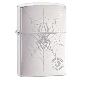 Briquet élégant au design serpent - Argent brossé, coupe-vent, cadeau unique, inspiré de l'art du tatouage, accessoire religieux ou de mode - Product Image 2