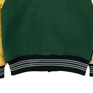Alta calidad Vintage invierno otoño hombres cuero béisbol Letterman Varsity chaqueta fabricante personalizado tela de lona - Product Image 6