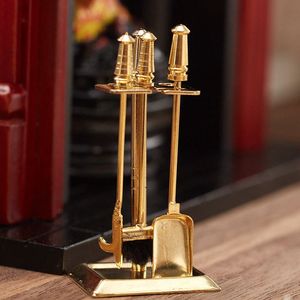 Solid and stylish brass <b>fire</b> sets with antique finished perfect for vintage homes with traditional fireplace <b>tool</b> needs - Product Image 4