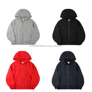 Sudadera con Capucha de Alta Calidad, Personalizada, Gruesa, de 400g, Forrada de Felpa, con Cremallera Completa, Unisex, Holgada, con Cordón Ajustable - Product Image 2