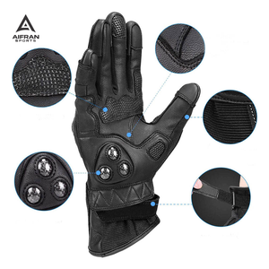 Gants de moto tactiques AIFRAN : Protection des mains en cuir synthétique résistant à l'abrasion - Product Image 5