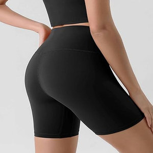 Workout Joggers <b>Shorts</b> <b>Men</b> Fitness Quick Dry Breathable Anti-Bacterial Double Layer Elastic Waist High Front <b>Compression</b> - Product Image 2