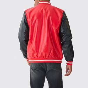 Veste universitaire 100% coton toile col montant devant brodé veste bomber universitaire vêtements pour étudiants - Product Image 2