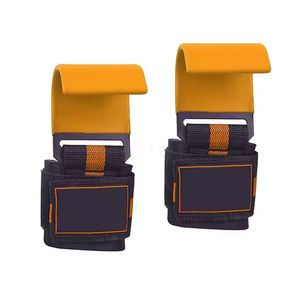 Crochets de levage en acier robuste avec support de poignet en néoprène conçu pour la force de préhension et le confort - Product Image 1