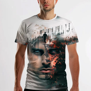 Camiseta de sublimación profesional para cuerpo atlético de corte ajustado con brazos cortos elásticos de 4 vías Impresión de logotipo personalizado - Product Image 6
