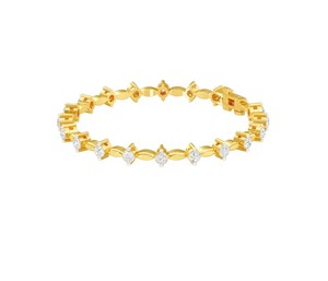 IGI Certified Lab Grown Round Cut Diamond Link Tennis Bracelet in 14K Yellow / White / Rose Gold - Product Image 1