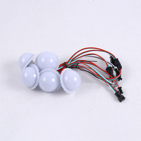Lumières LED à points pixel 12V 50mm Cabochon RGB IP67 PC pour décoration extérieure de manèges, angle de faisceau de 120 degrés, CRI 85