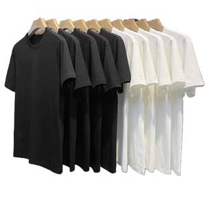 Camiseta de Cuello Redondo de Manga Corta de Algodón Peinado CVC con Logotipo Personalizado Bordado OEM a Precio de Fábrica de China y Bangladesh para Hombre y Mujer - Product Image 1