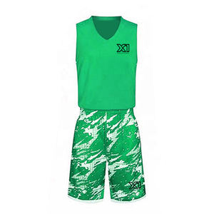 Uniformes de Baloncesto Transpirables Personalizables en Oferta, Opción de Talla Grande, Material 100% Poliéster, Color y Logotipo Personalizados, Secado Rápido - Product Image 1