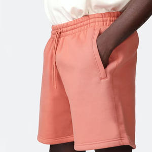 Sportar กางเกงขาสั้นเหงื่อคอสีพีชของผู้ชายสไตล์สตรีทสูงเอวยางยืดและกระเป๋าข้าง - Product Image 4