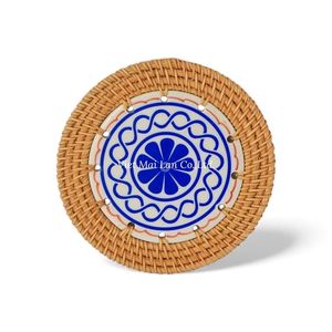 Handmade Natural Rattan <b>Coaster</b> For Daily <b>Drink</b> Serving And Decorative Table Styling At Home - Product Image 2
