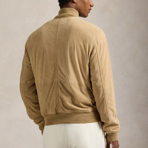 OEM Clothing Winter Autumn Custom Logo Coated Stand <b>Suede</b> <b>Jacket</b> Men High Street Multi-Pocket Loose Zipper Casual Solid Color - Product Image 3
