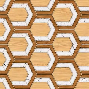 Carreau de céramique classique aspect bois imprimé numérique 400x400mm Carrelage de sol aspect bois couleur marron pour l'intérieur de la maison - Product Image 2