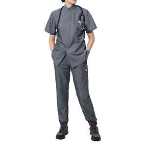 Uniforme d'hôpital de beauté à manches courtes pour femmes Uniforme à col en V Travailleurs de la santé Hauts de gommage pour infirmières Uniforme de gommage pour infirmières - Product Image 6