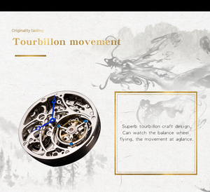 Reloj Mecánico Automático Tourbillon 7011 de Diseño Clásico para Hombre, Reloj de Lujo Certificado por el Fabricante - Product Image 4