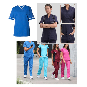 Conjuntos de Uniformes Médicos Personalizados de Fábrica OEM de Bangladesh, Proveedor Confiable, Uniformes de Hospital Unisex de Mezcla de Poliéster, ODM para Industrias de la Salud - Product Image 6