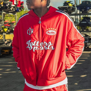 Sudadera con capucha y cremallera de diseño personalizado, bordada, con estampado en relieve, transpirable, 100% algodón polar, extragrande, para hombre, invierno, corte regular - Product Image 4