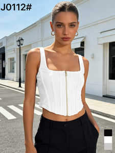 Ensemble crop top à col carré et fermeture éclair, leggings taille haute, tenue de yoga, vêtements de sport en polyester écologique sans couture, deux pièces - Product Image 3