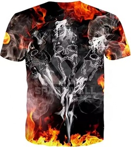 T-shirt rouge uni pour homme, manches courtes, col rond, 100% coton jersey, coupe classique, respirant, décontracté, basique - Product Image 3