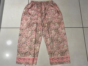 <b>Women's</b> Wide Leg Silk Palazo Pant <b>Floral</b> Printed Baggy <b>Trouser</b> Comfortable Soft Boho Hippie Clothing with Logo Decoration Summer - Product Image 2