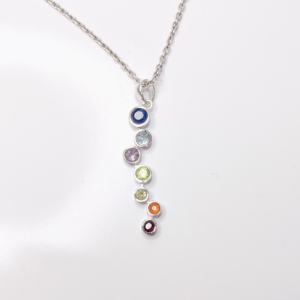 จักระ7ไพลิน925เงินสเตอร์ลิงจี้กลมทันสมัยทางจิตวิญญาณ - Product Image 6