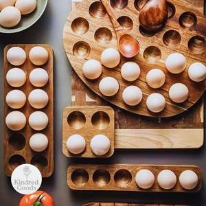 ที่ใส่ไข่ไม้สำหรับห้องครัวฟาร์มและตลาดเครื่องครัวถาดไข่สำหรับเก็บไข่ที่ปลอดภัย - Product Image 4