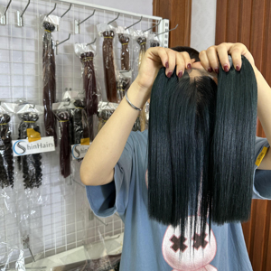 Extensions de cheveux humains vietnamiens bruts, grade 12A, double trame, couleur naturelle, lisses comme des baguettes, marque SHIN HAIRS, pour femmes noires, vente en gros - Product Image 1