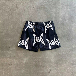 OEM Custom Unisex High Street 5 Inch Inseam Mesh Jogger Shorts Plus Size <b>Basketball</b> Shorts 100% Polyester Embroidered Graphic - Product Image 3