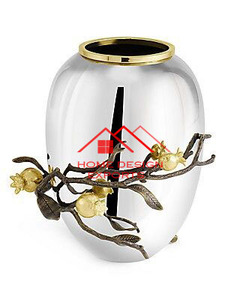 2025 Vase en métal fait main de vente chaude en vase décoratif pour la maison fini argent mat - Product Image 5