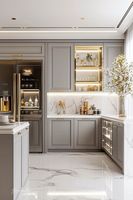 Cuisine extérieure modulaire de luxe moderne, style Shaker classique, écologique, avec porte en laque acrylique, évier, robinet et charnières en contreplaqué