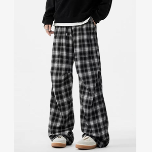 <b>Men</b> Mid Waist <b>Baggy</b> <b>Trousers</b> 100% Cotton Jeans Sweatpants Embroidered Logo Joggers Casual Elastic Waist Sports Pants - Product Image 6