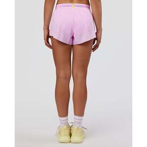 Pantalones Cortos Deportivos Accelerate 3 de Cintura Media, Transpirables, Color Marshmallow-Lemon - Product Image 4