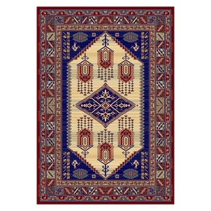 Tapis de salon en chenille antidérapant, imprimé numériquement, style moderne et vintage, rouge bordeaux, lavable en machine, vente en gros RUGS DEPOT LXDP-0416 - Product Image 1
