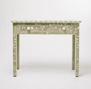 Gabinete con incrustaciones de hueso de diseño moderno de lujo con 3 cajones Artesanía India Artesanía Hogar Dormitorio Sala de estar Uso - Product Image 3