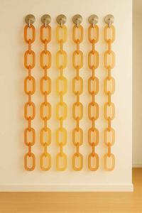 Cadena de Eslabones de Resina Epoxi Transparente Grande, Colorida y Ecológica, Decoración de Pared Artística para el Hogar, Diseño Personalizado - Product Image 6