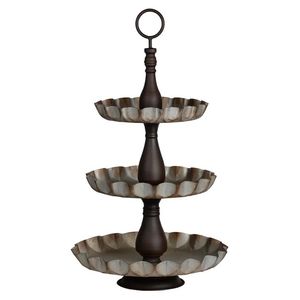 Diseño clásico de tendencia fresca, soporte de pastel galvanizado de hierro de Metal de alta calidad, exhibición de cupcakes hecha a mano, tamaño personalizado, Color de forma - Product Image 2