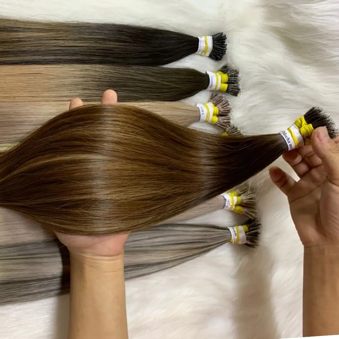 Best Product Nano Tip In Hair Extensions Straight 8"- 32" Vietnamese Raw Hair Custom Packaging Human Hair Wigs From Vietnam