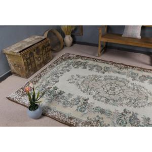 Tapis turc vintage, grand tapis de 5,7 x 9,2 pieds, tapis persan brun - Product Image 5