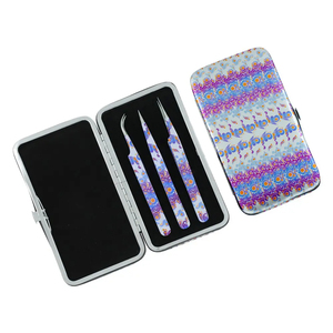 ที่หนีบขนตาคุณภาพสูงแหนบขนตาแบบตรงสีดำเคลือบด้วยผงสีดำ - Product Image 4