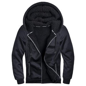 เสื้อแจ็คเก็ตซิปรูดซิป460Gsm มีโลโก้ผ้าฟลีซ100% อบอุ่นผ้าคอตตอนสไตล์สตรีทคุณภาพสูงสำหรับฤดูหนาว - Product Image 1