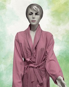 Peignoir pour femme en coton biologique 100% écologique, couleur unie, séchage rapide, jacquard - Product Image 1