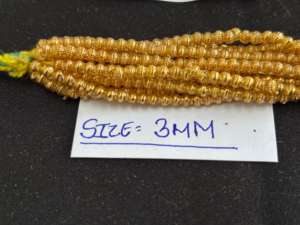 Cuentas de Vidrio Doradas de 3mm 4mm 5mm con Acabado Metálico, Cuentas Redondas Facetadas para la Fabricación de Joyería, Caja de Manualidades, Venta al por Mayor - Product Image 2