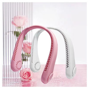 Ventilador de cuello portátil Coolerr Soporte 2400Mah Colling Fanned Fret Protble Ventilador portátil Menoly Ventilador cuadrado de mAh Au Cou Púrpura Frsara - Product Image 1