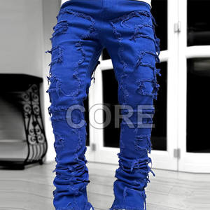 Venta al por mayor de los hombres pantalones apilados Top Trending Mejor Material hecho de los hombres pantalones apilados pantalones de los hombres lavados - Product Image 4