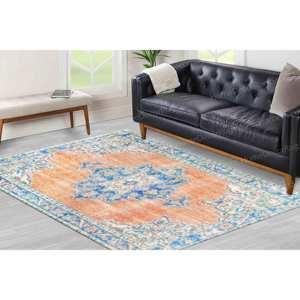 Tapis imprimé vibrant, tapis d'appoint, tapis bohème, tapis de bureau, tapis gobelin - Product Image 3